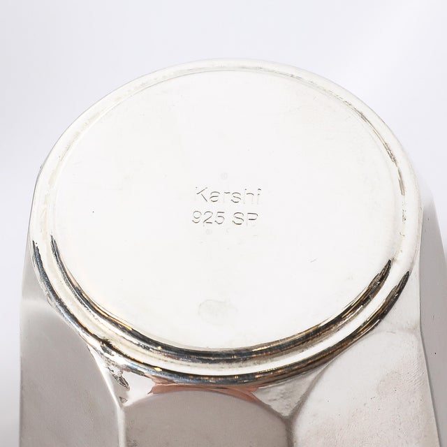 Mid-Century Silver Plated Fountain Kiddush Cup Set in Grape & Vine Motif For Sale - Image 16 of 18