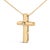 Haus of Brilliance Gold Vermeil Diamond Accent Cross Pendant Necklace For Sale - Image 4 of 4