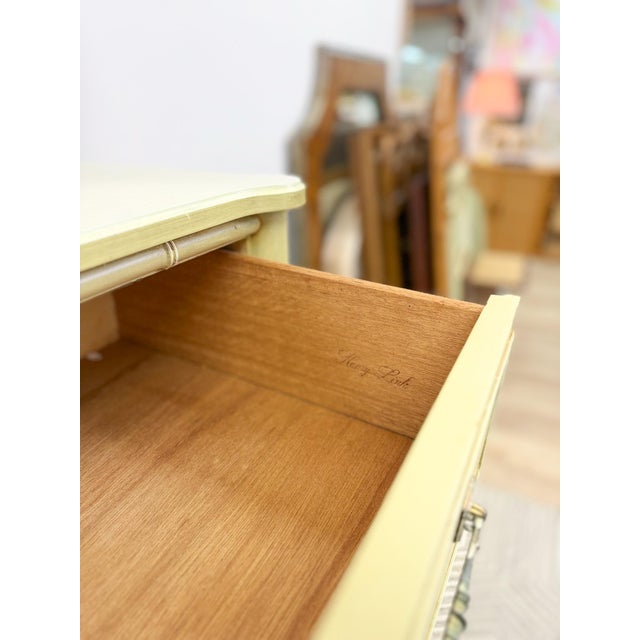 Mid 20th Century Henry Link Bali Hai Tallboy Dresser Green Vintage 5 Drawer Hollywood Regency For Sale - Image 15 of 18