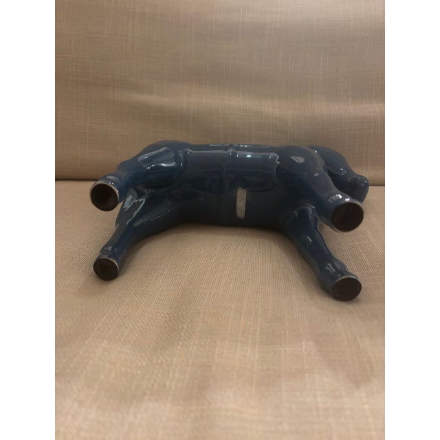 Blue Glaze Ceramic Bitossi Style Horse For Sale In Chicago - Image 6 of 7