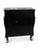 Black Chinoiserie Black Lacquer Bombe Three-Drawer Chest For Sale - Image 8 of 10