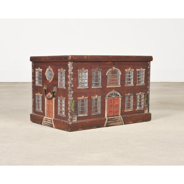 Traditional Country English Mahogany Georgian House Facade Decorated Box For Sale - Image 3 of 17