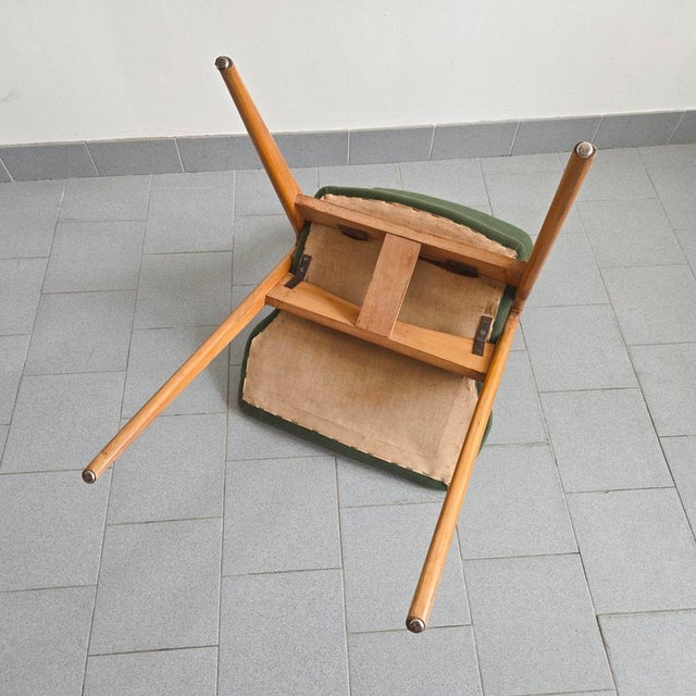 Vintage Chair with Compass Leg by Gerard Guermonprez, 1950s For Sale - Image 16 of 18