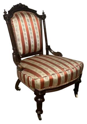 Victorian Carved Walnut Ladies Chair, 1860s