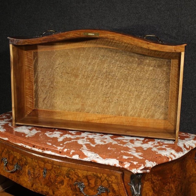Lombard Inlaid Dresser in Louis Xv Style with Marble Top, 1950 For Sale - Image 13 of 14