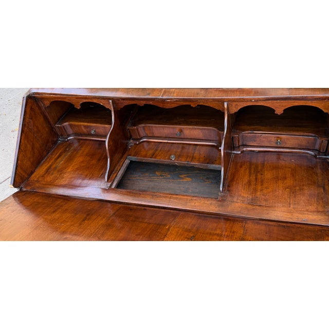 Wood Antique 18th C Burl Walnut Dutch Secretary Desk For Sale - Image 7 of 8