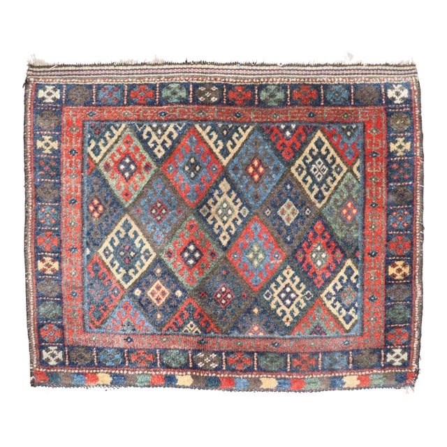 Antique Zabihi Collection Jaff Kurd Bagface Rug For Sale