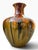 Vintage Italian Drip-Glaze Ceramic Vase | Brown, Olive & Gold For Sale - Image 4 of 8