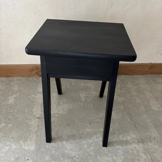 Black Bedside Table in Wood For Sale - Image 4 of 7