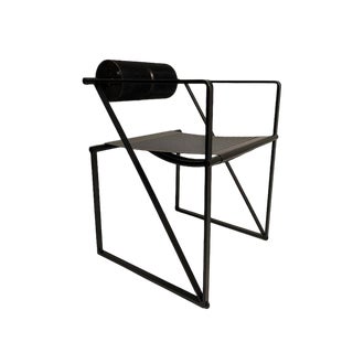 Second Black Metal Chair Aka Mod. 602 attributed to Mario Botta, 1982 For Sale
