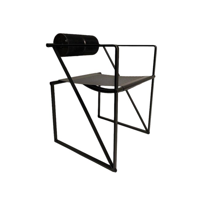 Second Black Metal Chair Aka Mod. 602 attributed to Mario Botta, 1982 For Sale