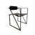 Second Black Metal Chair Aka Mod. 602 attributed to Mario Botta, 1982 For Sale