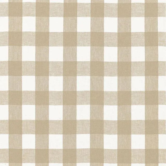 Contemporary Sample - Schumacher Key West Check Fabric in Sahara For Sale - Image 3 of 3