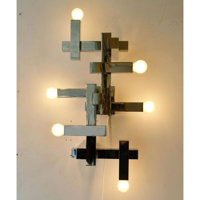 Flush Mount in Chrome by Sciolari, 1960s For Sale - Image 7 of 9