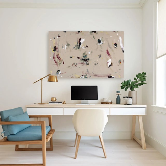 Textile Tiny Moves - Abstract Modern Textural Minimalist Painting on Canvas Original Artwork by Taylour Martin For Sale - Image 7 of 9