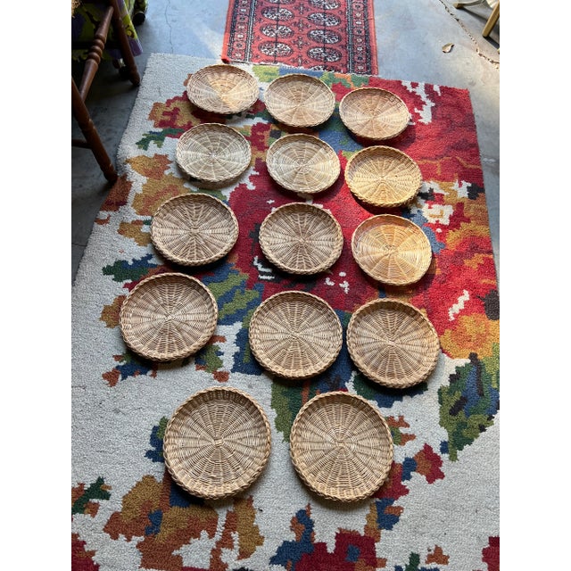 Up for consideration is a beautiful set of 14 wicker placemats. These would be great for a dinner party and are perfect...