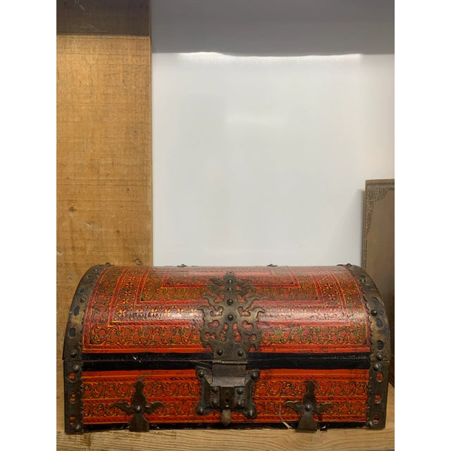 Large 19th Century Anglo Indian Malabar Treasure Chest With Brass Fittings For Sale - Image 11 of 11