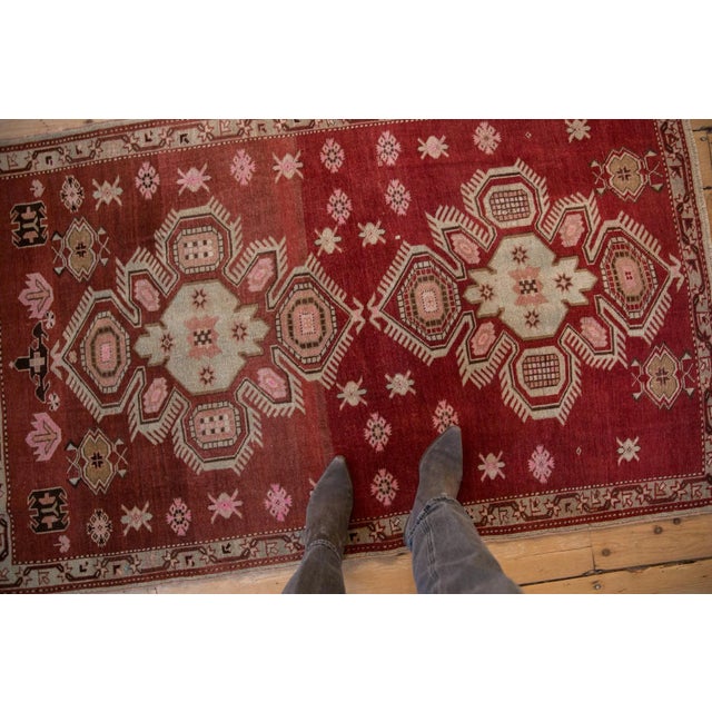 Vintage Distressed Caucasian Rug - 3'5" x 5'6" For Sale In New York - Image 6 of 9