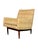 Beautiful 1950s Jens Risom lounge chair featuring a solid walnut frame and its original textured upholstery. The chair has...