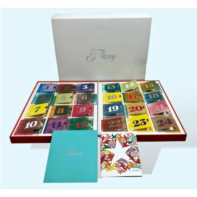 Unopened 2022 Tiffany & Co Andy Warhol Advent Calendar comes complete with 24 illustrated cardboard ornaments featuring...