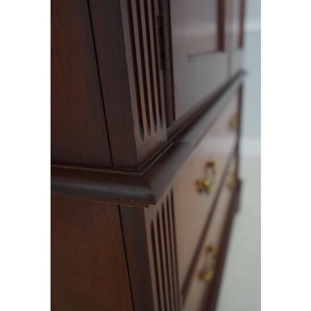 Ethan Allen 18th C. Mahogany Bedroom Armoire For Sale - Image 15 of 18