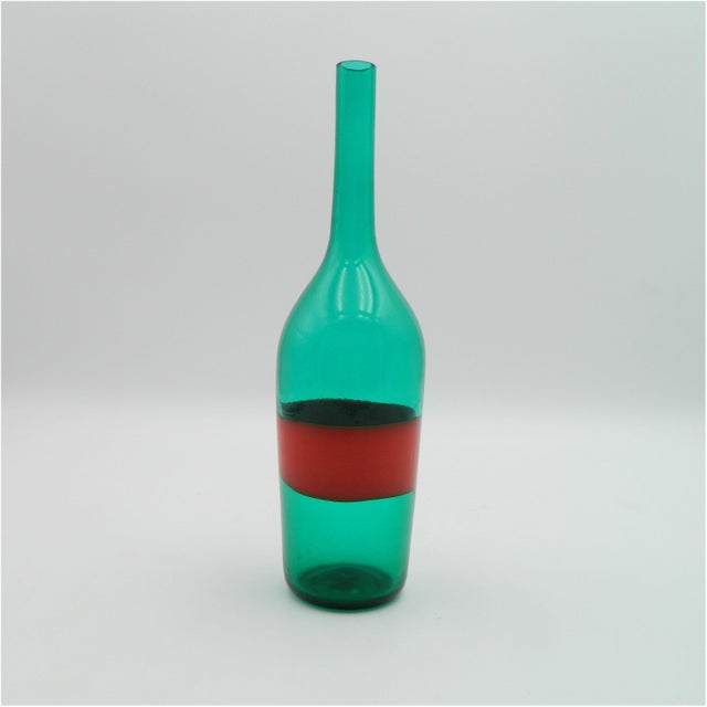 1960s Green and Red Vase by Paolo Venini, 1950 For Sale - Image 5 of 16