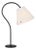 Amber Lewis by Visual Comfort Signature Dume 24" Arched Table Lamp in Aged Iron with Silk Pleated Shade For Sale