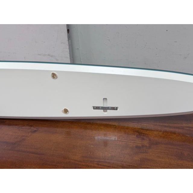 Glass Tonelli - Italian Large Slender Oval Wall Mirror For Sale - Image 7 of 12