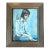 Vintage 1970s Oil Painting of Seated Man For Sale
