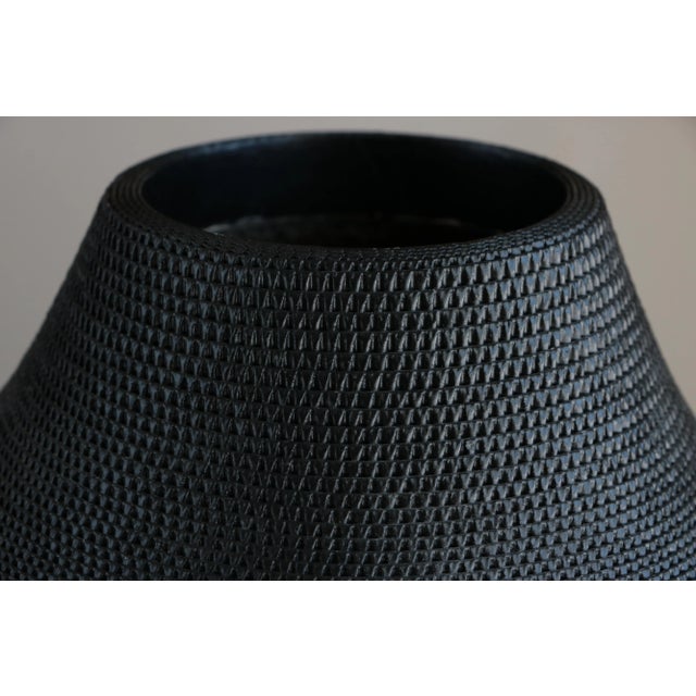 Large corrugated cardboard vase by Flute, Chicago circa 1980s. A standout piece on its own - or use for dry floral...