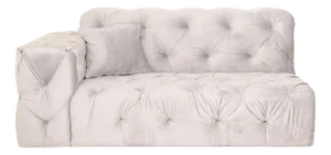 Venus Grey Velvet Fabric Lounger from Iconx Studios