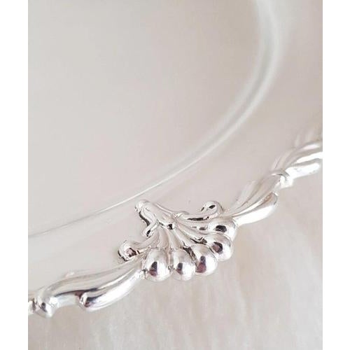 Elizabeth II Sterling Silver Salver from James Dixon & Sons, 1998 For Sale - Image 12 of 18
