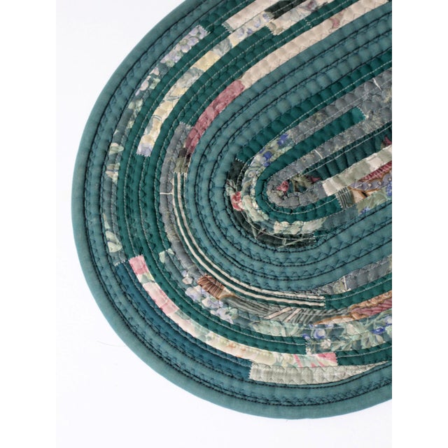 Vintage Handmade Braided Rag Rug For Sale - Image 11 of 11