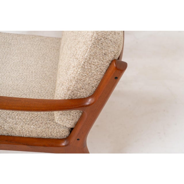 Beige Senator Easy Chairs by Ole Wanscher for France & Son, Set of 2 For Sale - Image 8 of 18