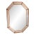 Vintage Hollywood Regency Octagonal Giltwood & Mirrored Wall Mirror, in the Manner of LaBarge For Sale