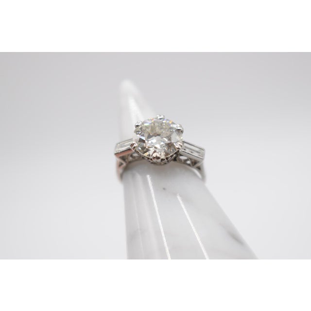 Late 19th Century Platinum Old European-Cut Diamond Ring, Size 6.75 For Sale - Image 12 of 13