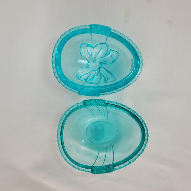 Late 20th Century Marquis by Waterford Crystal Egg Trinket Box With Bow in Box For Sale - Image 10 of 15
