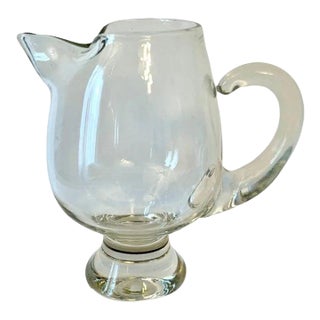 Glass Rounded Martini Pitcher with Stirrer For Sale