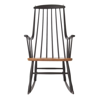 Vintage Grandessa Rocking Chair by Lena Larsson for Nesto, Sweden, 1960s For Sale