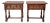 Pair of Spanish Wood Bedside Tables With Paneled Drawers, Mid-20th Century For Sale