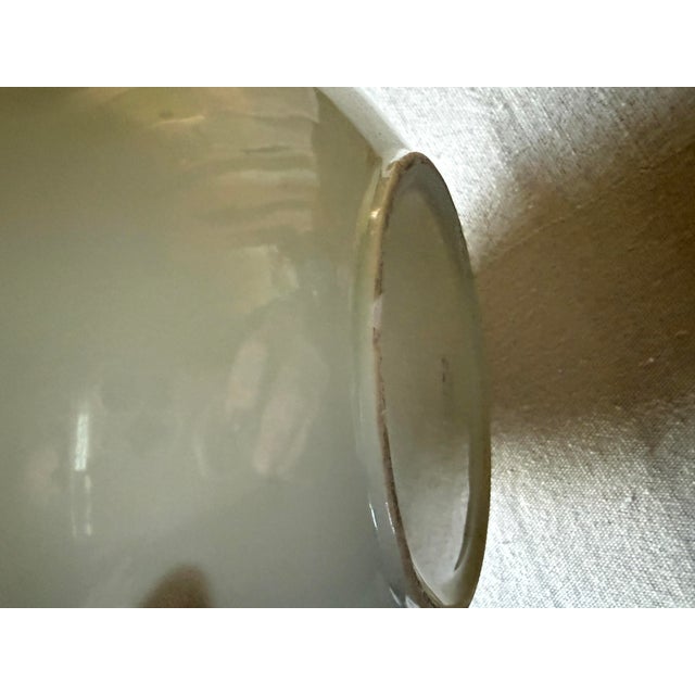 Royal Blue Vintage Hand-Painted Chinese Koi Fish Serving Bowl | Royal Blue and White Porcelain | 9 Inch Decorative Dish For Sale - Image 8 of 10