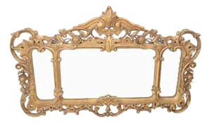Rococo Italian Overmantel Gilt Frame Mirror