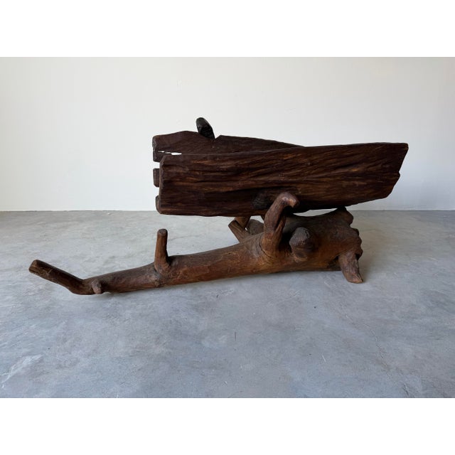 1970’s Vintage Organic Free- Form Hand Carved Wood Abstract Sculpture For Sale - Image 12 of 12