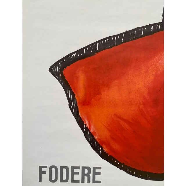 Original Vintage Fodere Bemberg Offset Poster by René Gruau, 1970s For Sale - Image 13 of 15
