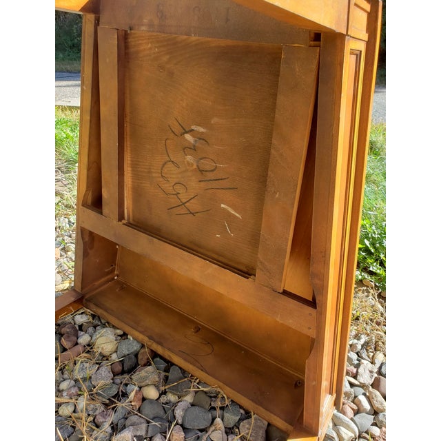 Wood Mid Century Hekman Furniture Wood Side Table Wedge Single Drawer For Sale - Image 7 of 11