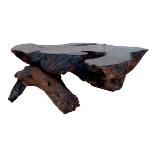 Vintage Organic Live Edge Root Coffee Table For Sale