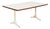 Model 5559 Pedestal Series Dining Table in White Coated Cast Aluminum and Resin with Walnut by George Nelson & Associates for Herman Miller, 1960 For Sale