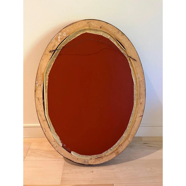 This lovely oval mirror is ideal for a powder room, entry or living room. The hand finished slightly distressed finish has...
