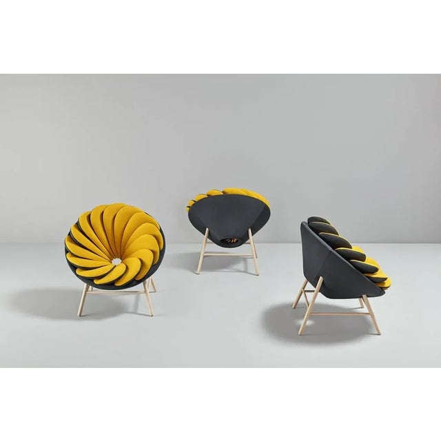 Blue Quetzal Armchair by Marc Venot For Sale - Image 8 of 11