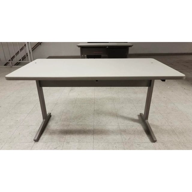 Off-white Mid-Century Modern Herman Miller Action Office Table For Sale - Image 8 of 13